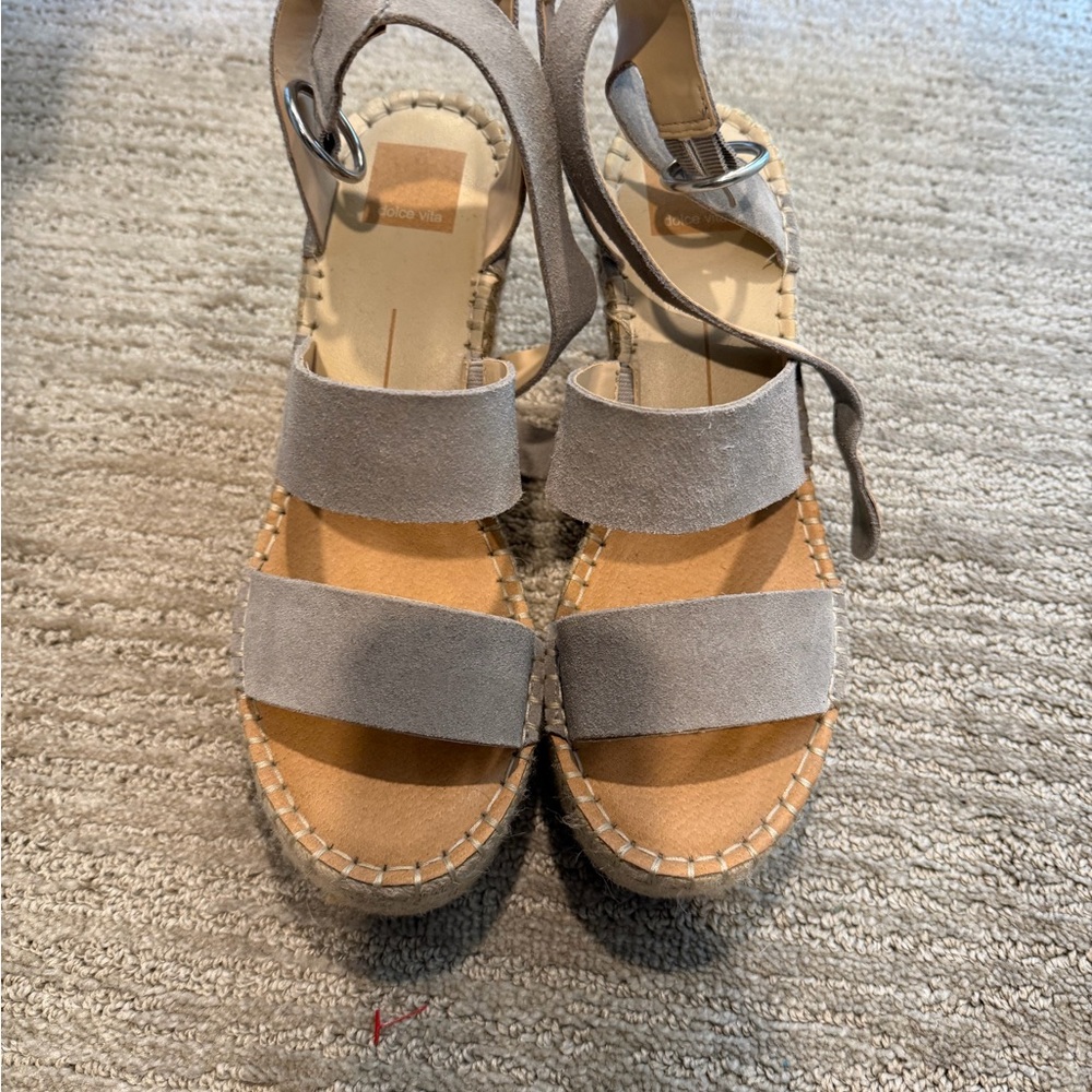 Dolce Vita Gray Suede Women's Sandals